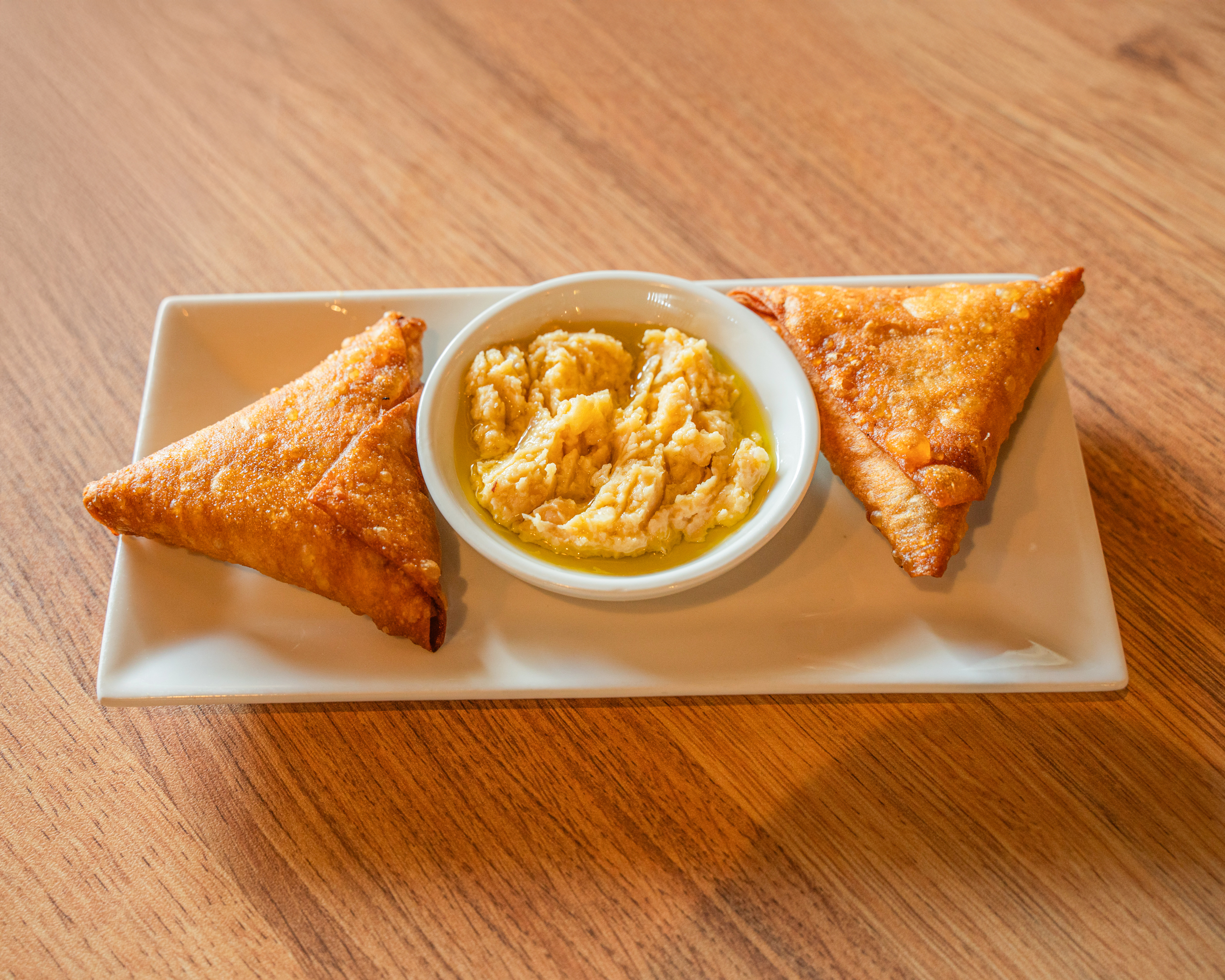 Lentil Sambusa appetizer at Injera & Beyond