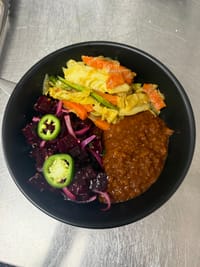 Ethiopian Rainbow Bowl at Injera & Beyond, Cedar Park TX