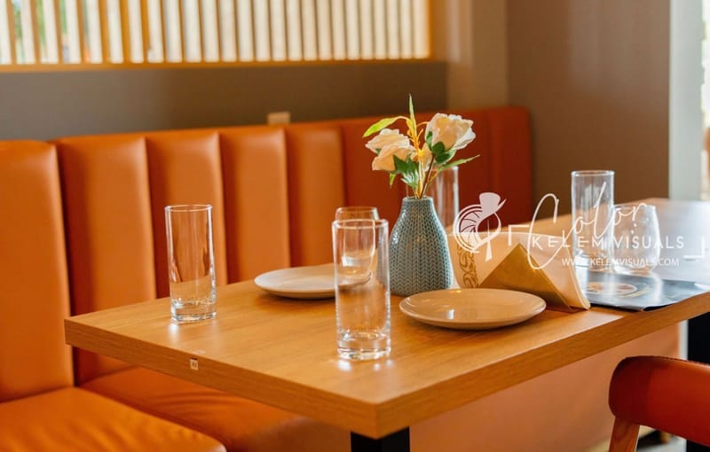 Table setting at Injera & Beyond Ethiopian restaurant