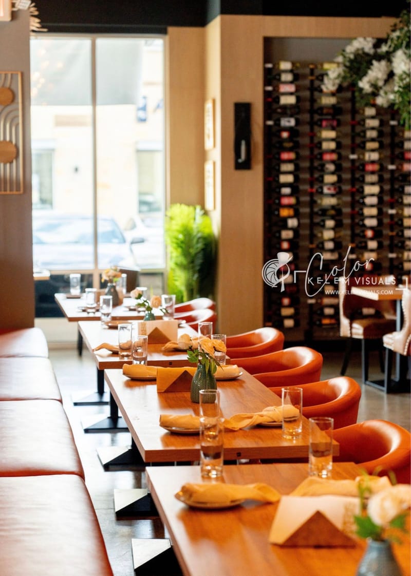 Interior ambiance at Injera & Beyond restaurant Cedar Park